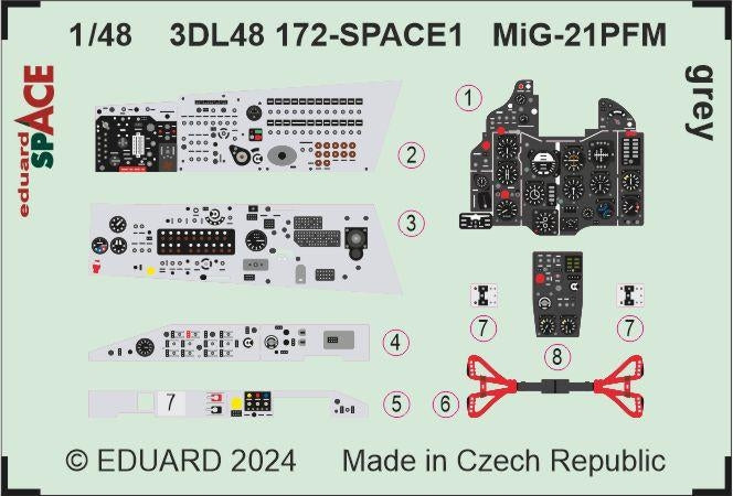 Eduard 3DL48172 MiG-21PFM grey SPACE EDUARD 1/48 – Bild 4