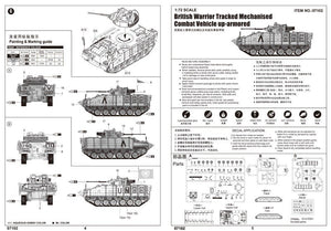 Trumpeter 07102 British Warrior Tracked Mechanized Combat Vehicle up-armored (1/72) – image 3