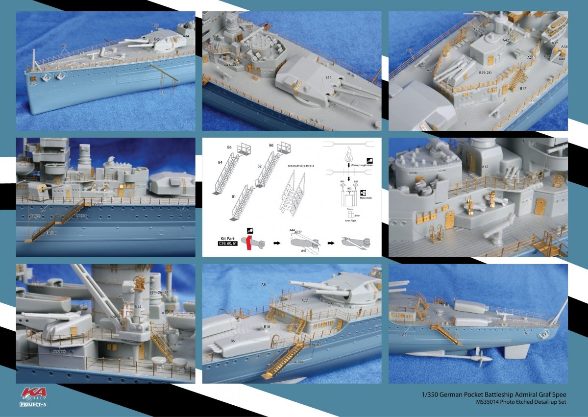 MK1 Design MS-35014 Graf Speer Detail-UP 1/350 – zdjęcie 2