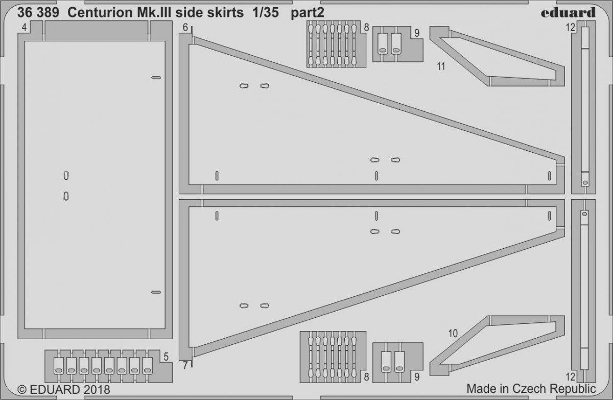 Eduard 36389 Centurion Mk. III side skirts TAMIYA 1/35 – image 2