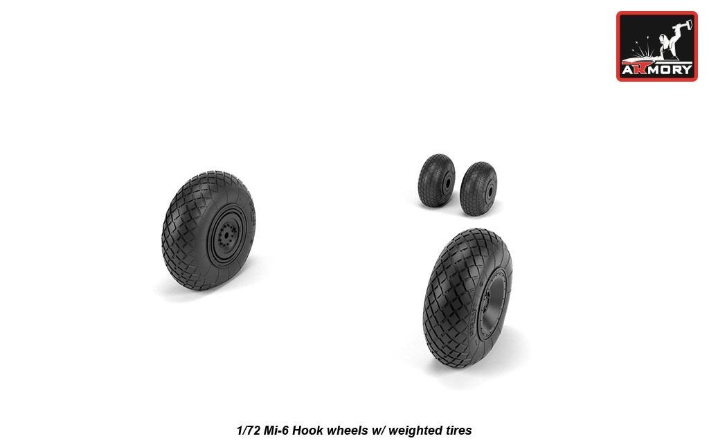 Armory Models AW72058 Mil Mi-6 Hook wheels w/ weighted tires 1/72 – zdjęcie 4