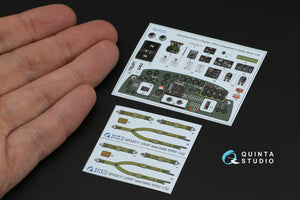 Quinta Studio QD32259 B-24D/B-24J Liberator, Pilot's compartment 3D-Printed &amp; coloured Interior on decal paper (Hobby Boss) 1/32