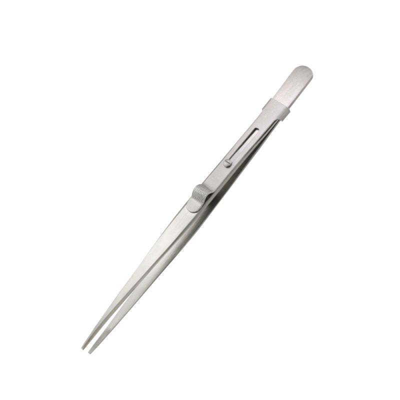 Modelcraft PTW1093-FR Fine Serrated Locking Stainless Steel Tweezers