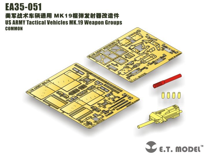 E.T. Model EA35-051 US ARMY Tactical Vehicles MK.19 Weapon Groups 1/35 – zdjęcie 2