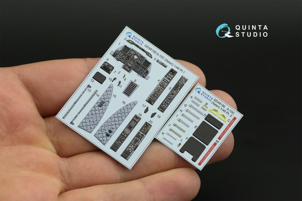 Quinta Studio QD48196 A-10C 3D-Printed &amp;amp; coloured Interior on decal paper (for Italeri ) 1/48 – immagine 8