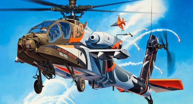 Revell 04896 AH-64D Apache 100-Military Aviation 1/48
