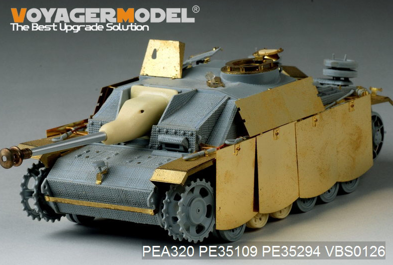 Voyager Model PEA320 WWII German StuG.III Ausf.G Final version Pivot-Mounting Swinging Type Hull Side Armour Skirts (For DRAGON) 1/35 – zdjęcie 2