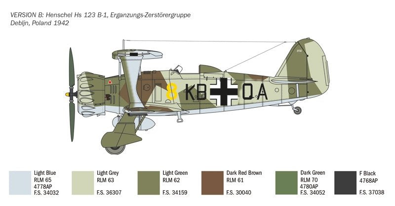 Italeri 2819 HENSCHEL HS 123 1/48 – zdjęcie 4