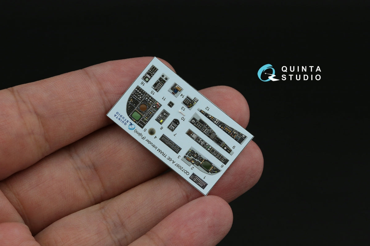 Quinta Studio QD72097 A-6E TRAM Intruder 3D-Printed &amp; coloured Interior on decal paper (Fujimi) 1/72