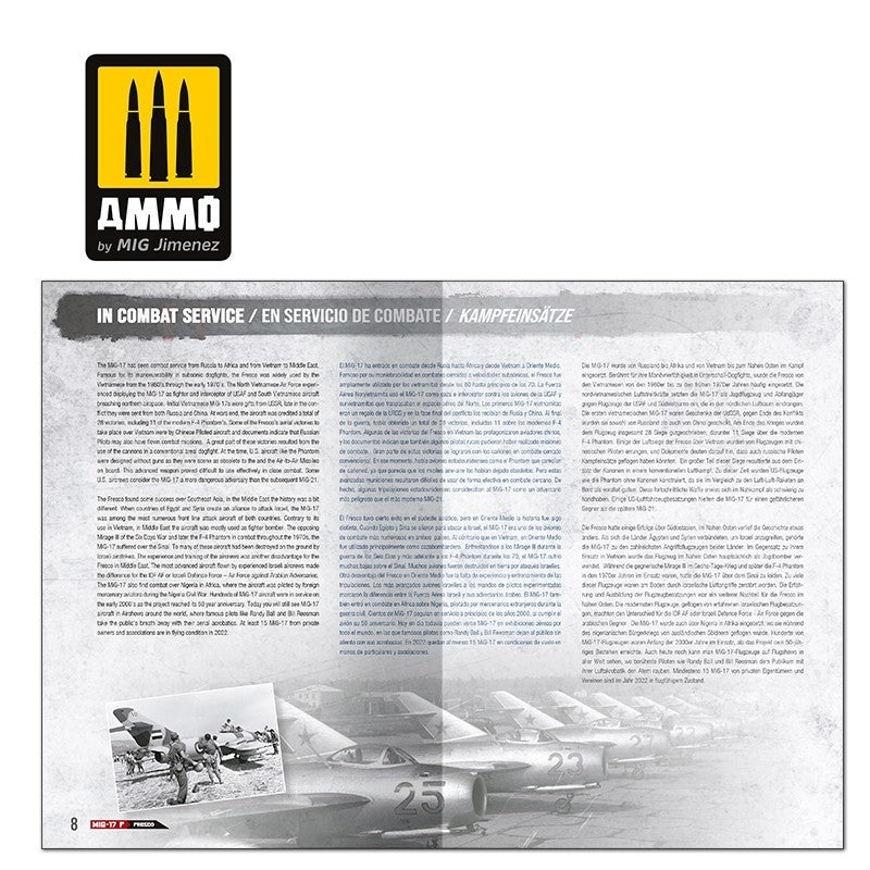 AMMO of Mig Jimenez 6084 MIG-17F / LIM-5 / SHENYANG J-5 - VISUAL MODELERS GUIDE (Multilingual - English, Spanish, German) – zdjęcie 7
