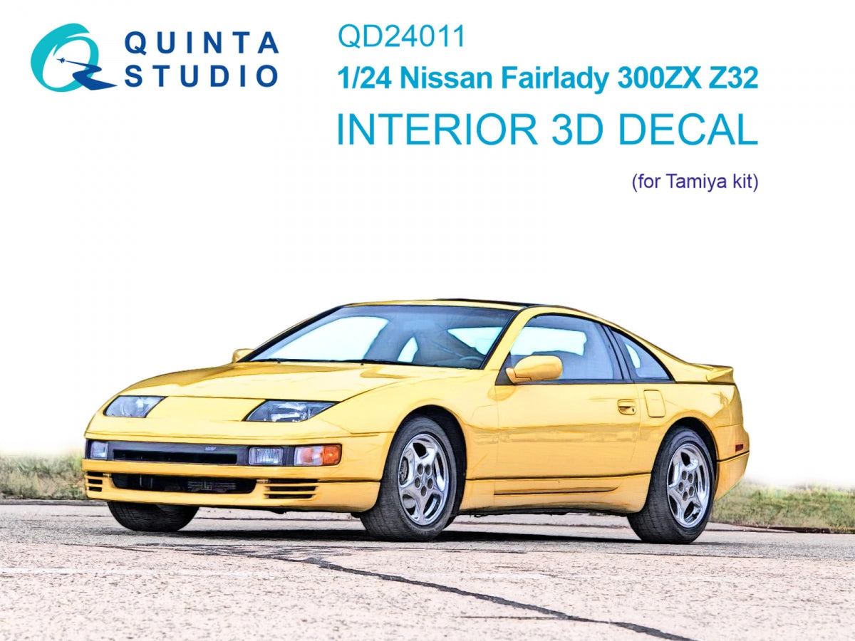 Quinta Studio QD24011 Nissan Fairlady 300ZX Z32 3D-Printed & coloured Interior on decal paper (Tamiya) 1/24