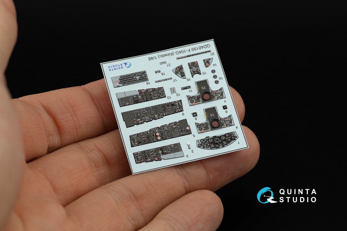 Quinta Studio QD48199 F-104G 3D-Printed &amp;amp; coloured Interior on decal paper (Kinetic) 1/48 – zdjęcie 3