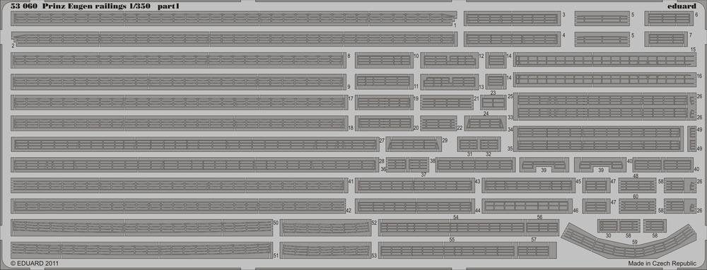 Eduard 53060 Prinz Eugen railings 1/350 Trumpeter