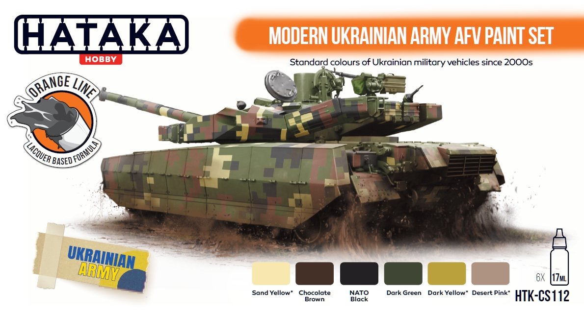 Hataka HTK-CS112 Modern Ukrainian Army AFV paint set (6x17ml) – zdjęcie 2
