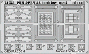 Eduard 72581 PBM-5/ PBM-5A bomb bay 1/72 MINICRAFT