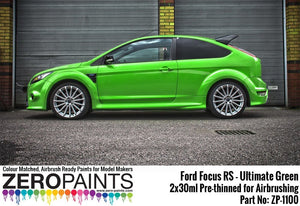 Zero Paints ZP-1100 Ford Focus RS Ultimate Green Paint 2x30ml – image 2