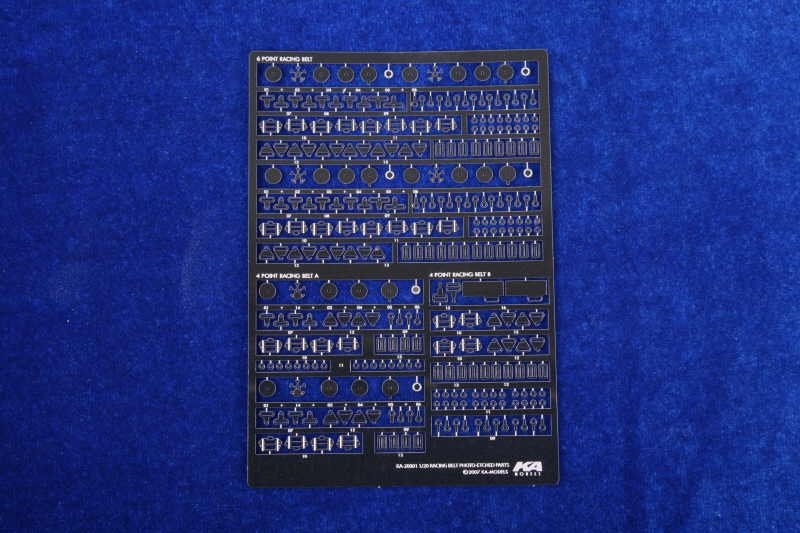 KA Models KA-20001 6&amp;amp;4 POINT RACING SEAT BELT ETCHED PARTS ( pasy bezpieczeństwa ) 1/20 – zdjęcie 2
