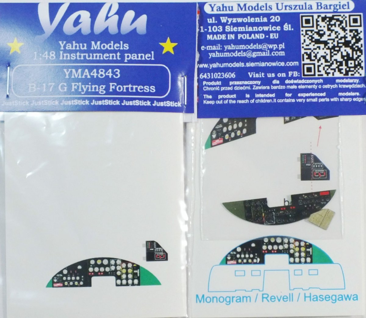 Yahu YMA4843 B-17 Flying Fortress (Revel/Monogram/Hasegawa) 1/48