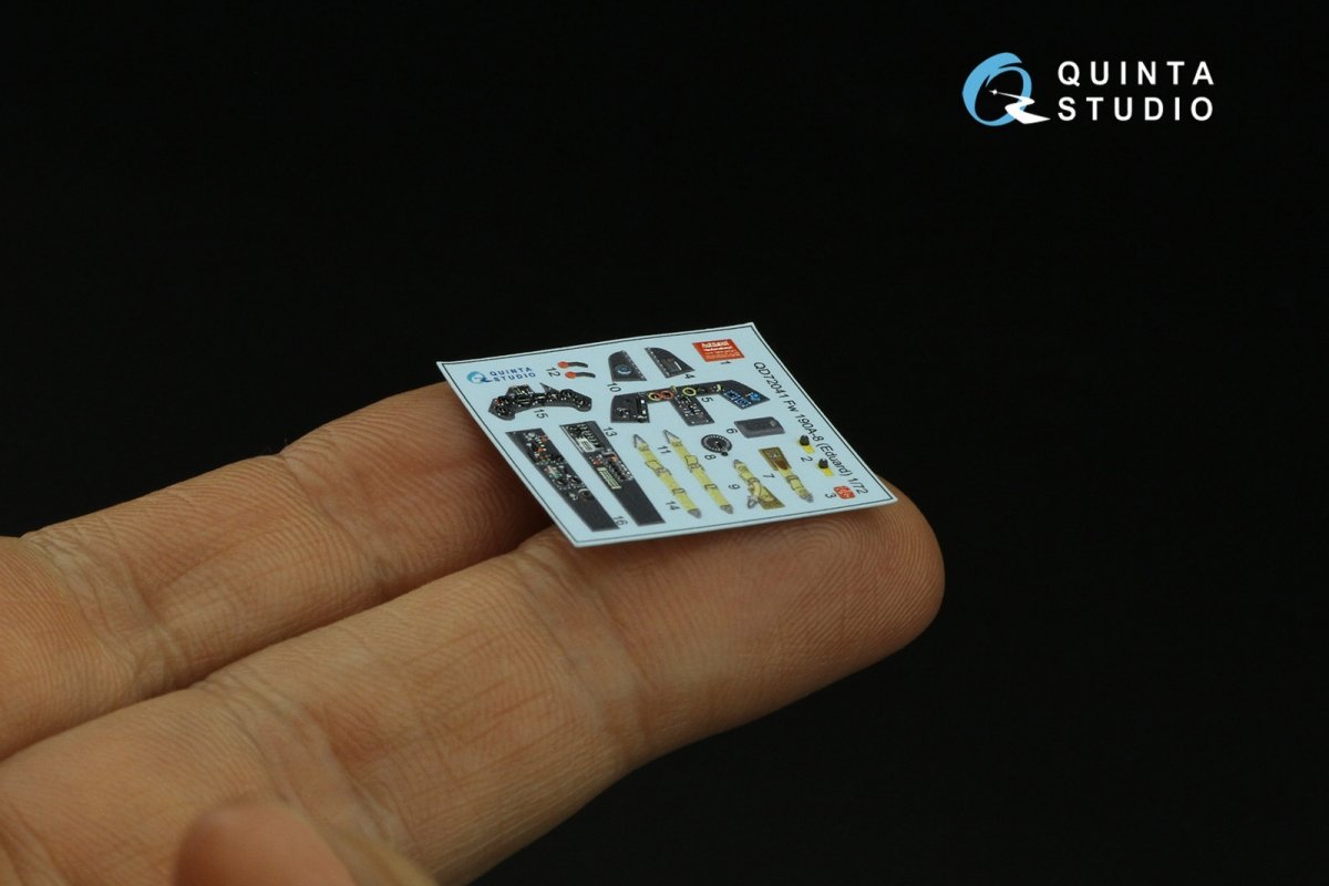 Quinta Studio QD72041 Fw 190A-8 3D-Printed &amp;amp; coloured Interior on decal paper (Eduard) 1/72 – zdjęcie 5