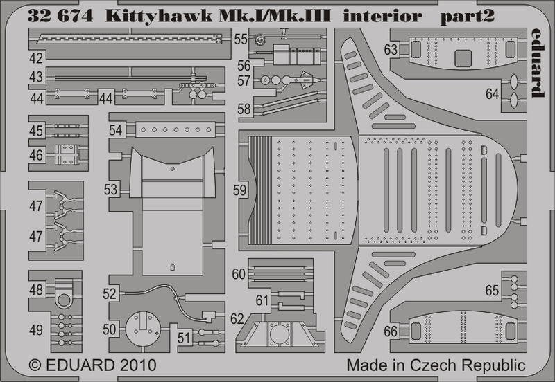 Eduard 32674 Kittyhawk Mk. I/Mk. III interior S. A. 1/32 Hasegawa – zdjęcie 2