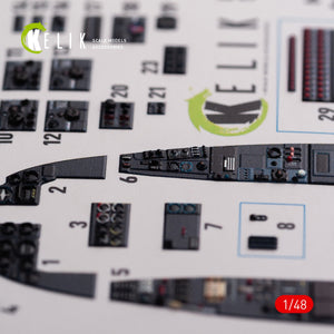 KELIK K48075 Messerschmitt Me-410 A1 interior 3D decals for Meng Model kit 1/48 – zdjęcie 6