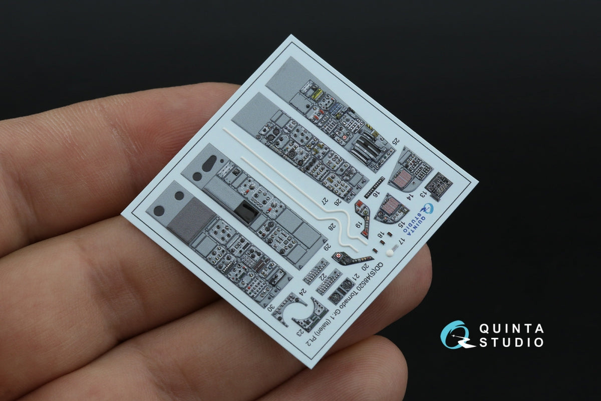 Quinta Studio QD+48520 Tornado Gr.1 3D-Printed &amp;amp; colored Interior on decal paper (Italeri) (with 3D-printed resin parts) 1/48 – image 4