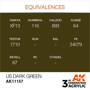 AK Interactive AK11157 US DARK GREEN – STANDARD 17ml – Bild 3