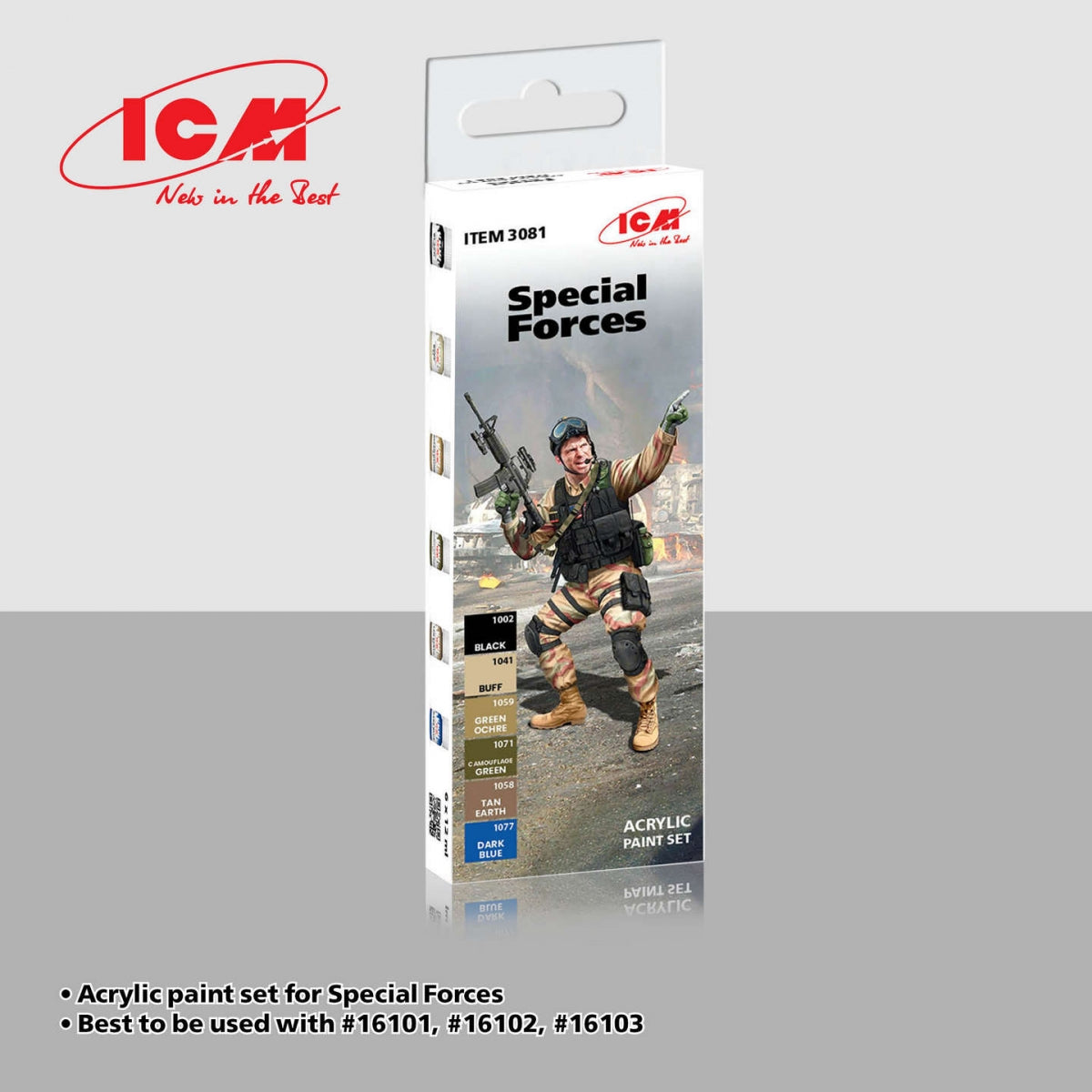 ICM 3081 Acrylic paint set for Special Forces 12ml x6