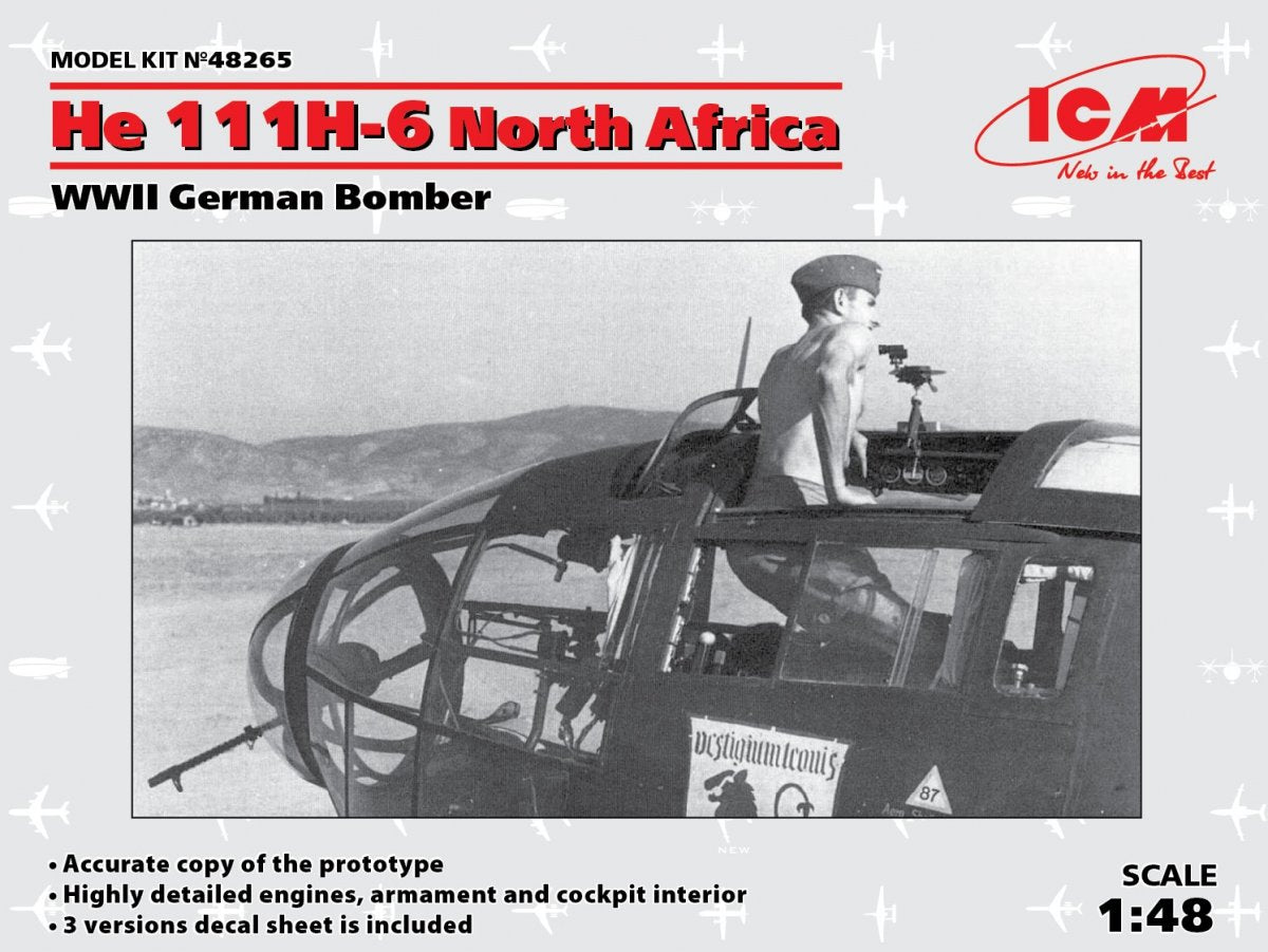 ICM 48265 He 111H-6 North Africa, WWII German Bomber 1/48 – image 2