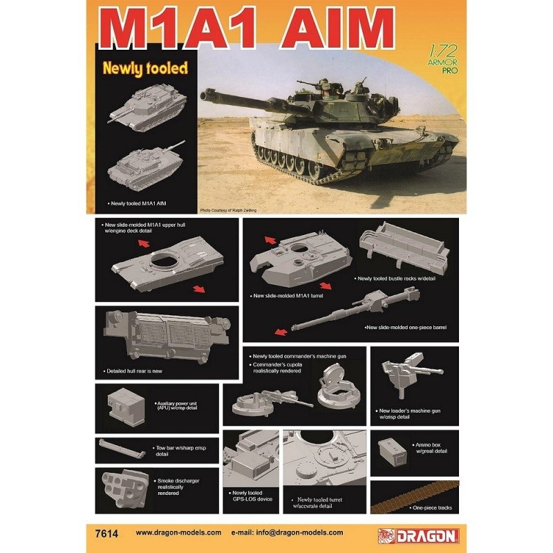 Dragon 7614 M1A1 Abrams AIM 1/72 – zdjęcie 2