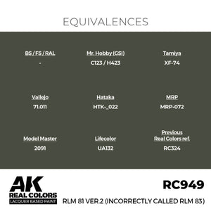 AK Interactive RC949 RLM 81 Ver.2 (incorrectly called RLM 83) 17 ml – zdjęcie 3
