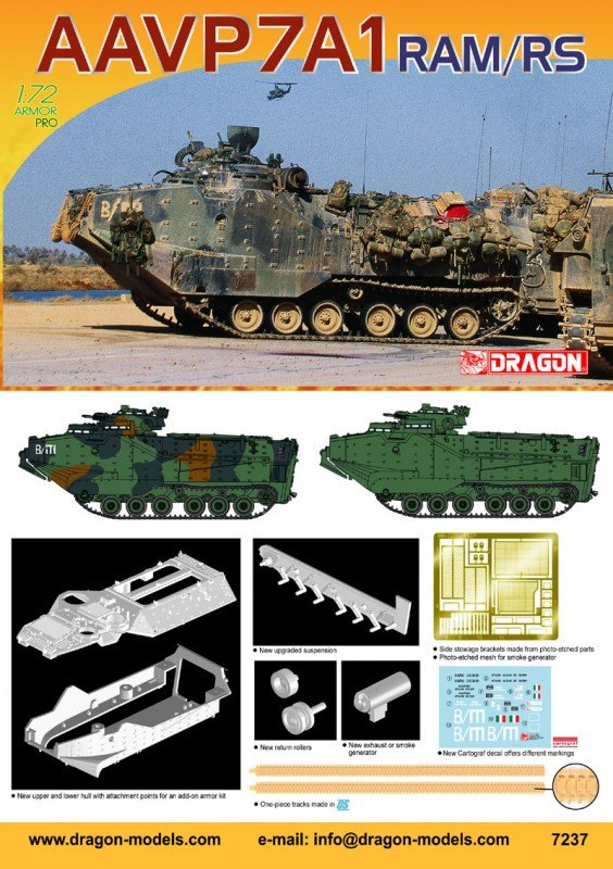 Dragon 7237 AAV-7 UPGRADE 1/72 – zdjęcie 2