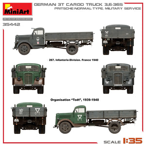 Miniart 35442 GERMAN 3T CARGO TRUCK 3,6-36S. PRITSCHE-NORMAL-TYPE. MILITARY SERVICE 1/35 – zdjęcie 14