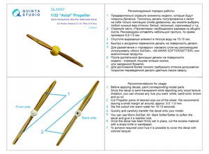 Quinta Studio QL32007 Wooden Propellers Axial (Roden) 1/32 – image 8