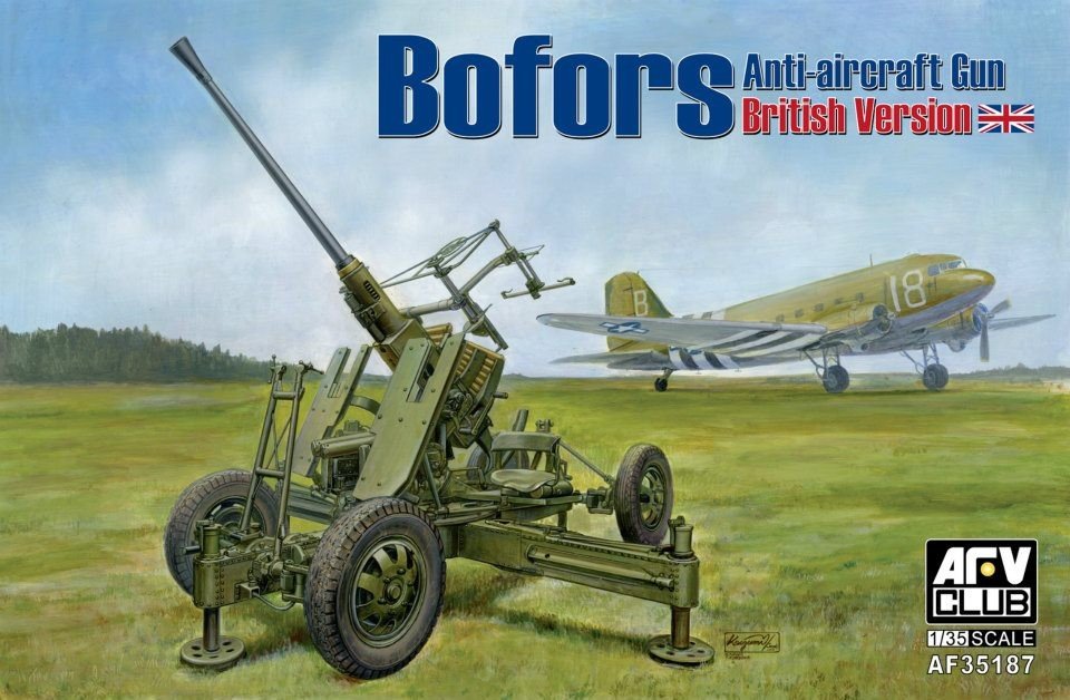 AFV Club 35187 Bofors 40mm Mk III Anti Aircraft Gun (British Version) 1/35