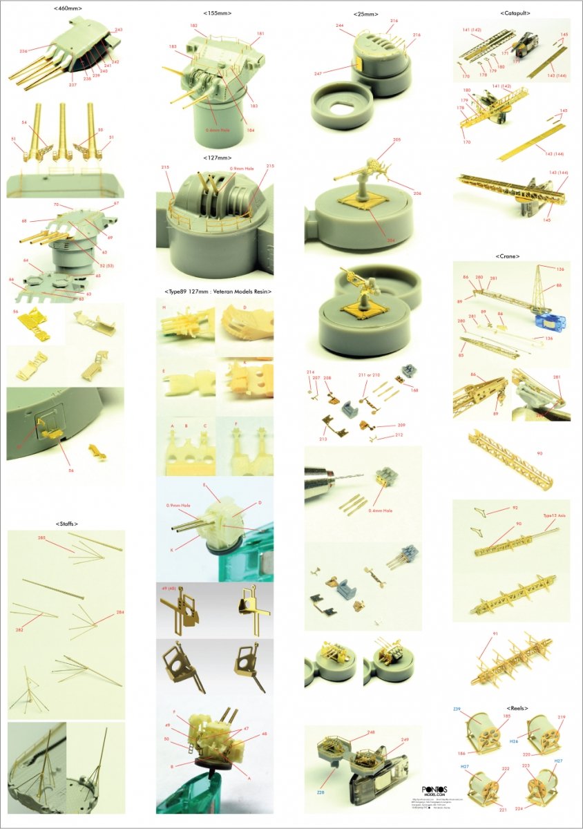 Pontos 35003F1 IJN Yamato Detail Up Set 1/350 – zdjęcie 3