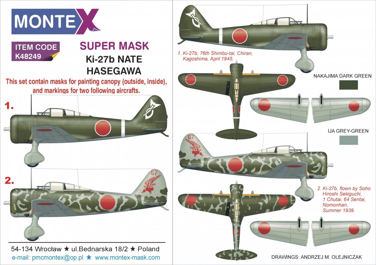 Montex K48249 Ki-27 NATE 1/48