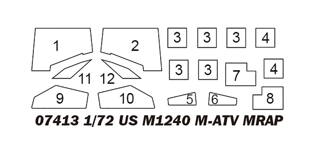 Trumpeter 07413 US M1240 M-ATV MRAP 1/72 – zdjęcie 3