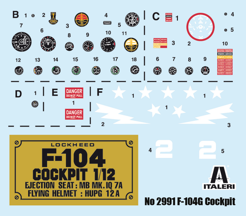Italeri 2991 F-104G Cockpit 1/12 – zdjęcie 2