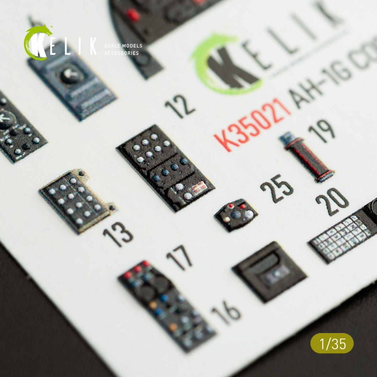 KELIK K35021 AH-1G COBRA INTERIOR 3D DECALS FOR ICM KIT 1/35 – zdjęcie 5