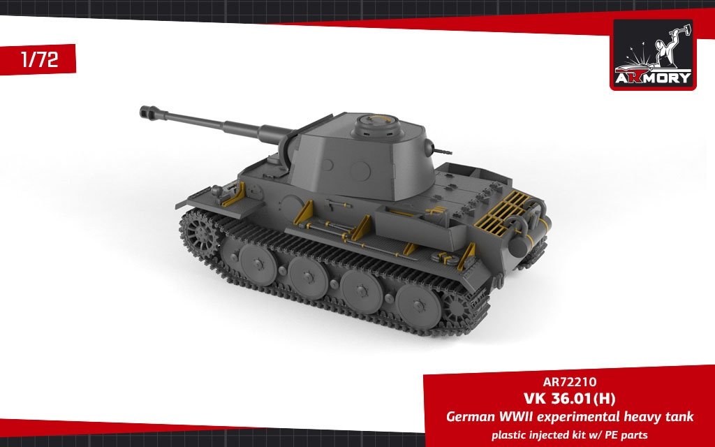 Armory Models 72210 VK 36.01(H) German WWII Experimental Heavy Tank 1/72 – image 4