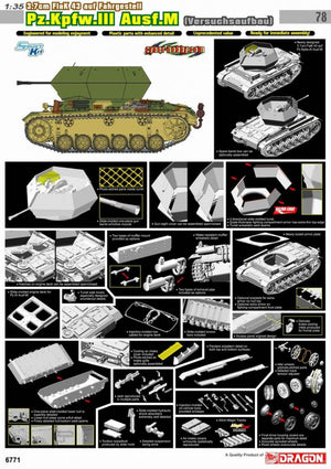 Cyber Hobby 6771 3.7cm FlaK 43 auf Fahrgestell, Pz.Kpfw.III Ausf.M (Versuchsaufbau) 1/35 – zdjęcie 3