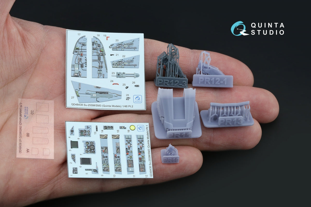 Quinta Studio QD+48438 Su-25SM/SM3 3D-Printed coloured Interior on decal paper (Zvezda/Quinta Models/Arma Models) 1/48 – zdjęcie 2