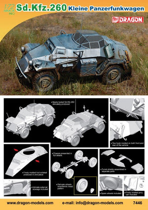 Dragon 7446 Sd.Kfz.260 Kleine Panzerfunkwagen 1/72 – zdjęcie 2