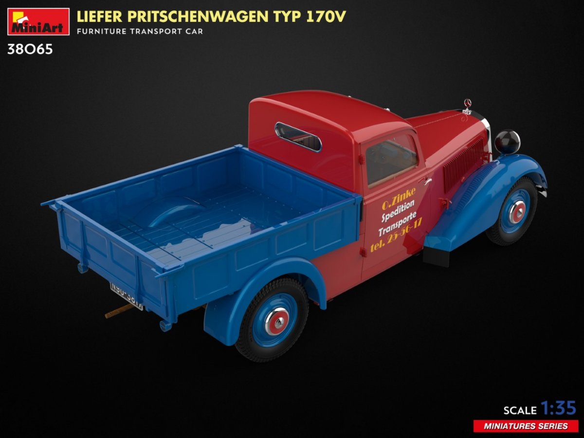 MiniArt 38065 LIEFER PRITSCHENWAGEN TYPE 170V. FURNITURE TRANSPORT CAR 1/35 – image 4