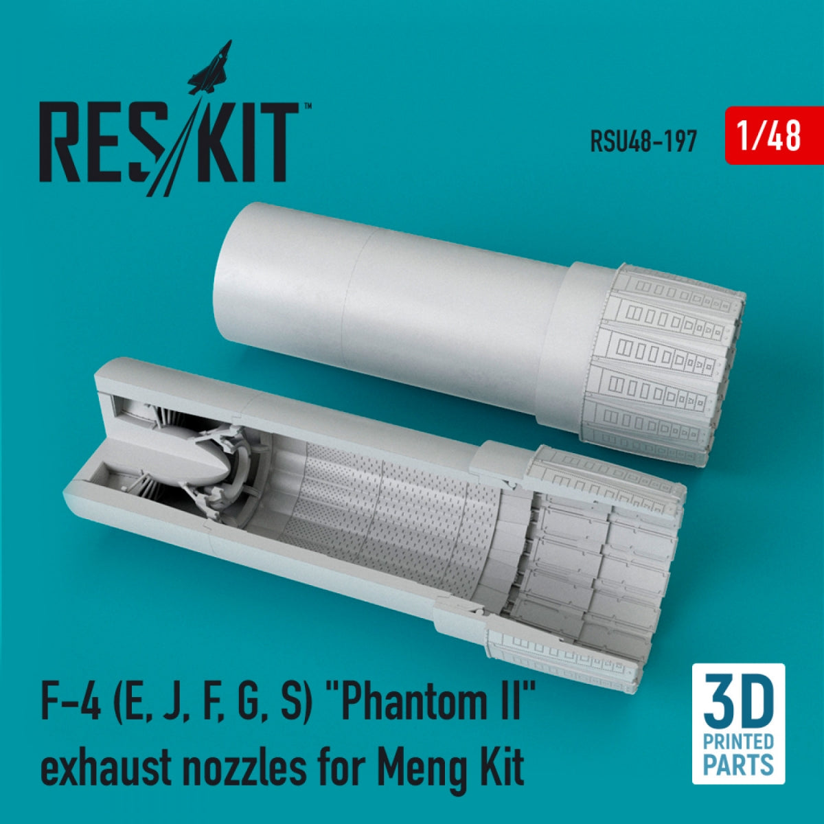 TUYAUX D'ÉCHAPPEMENT RESKIT RSU48-0197 F-4 (E,J,F,G,S) « PHANTOM II » POUR MAQUETTE MENG 1/48