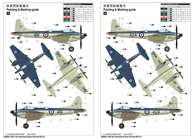 Trumpeter 02895 De Havilland Sea Hornet NF.21 – image 3