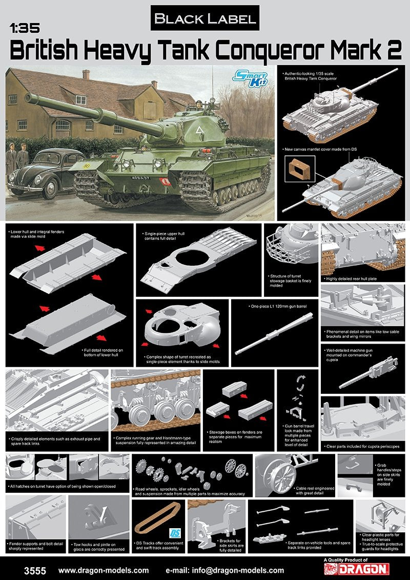 Dragon 3555 British Heavy Tank Conqueror 1/35 – image 3