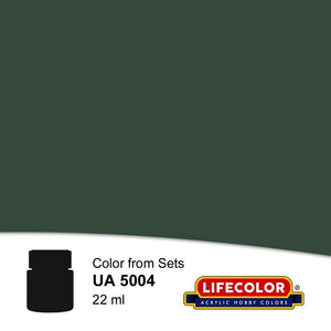 Lifecolor UA5004 Acrylic Aircraft Colors D2 Green Black 22ml