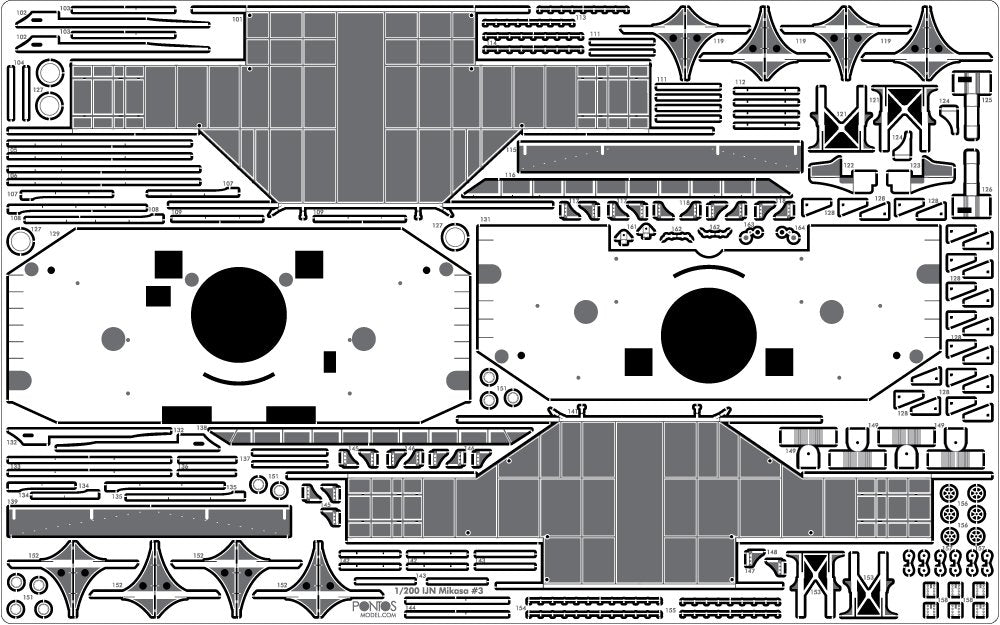 Pontos 23008F1 IJN MIKASA 1905 Detail Up Set 1/200 – zdjęcie 25